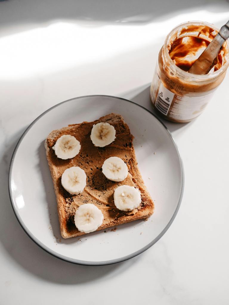 Peanut butter banana toast
